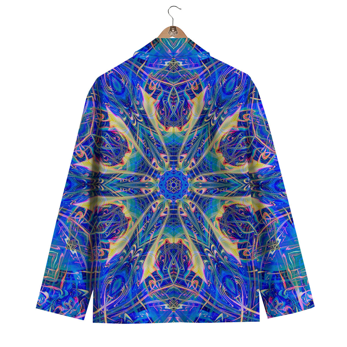 Kaleidoscope Blue Print Men's Blazer-grizzshop