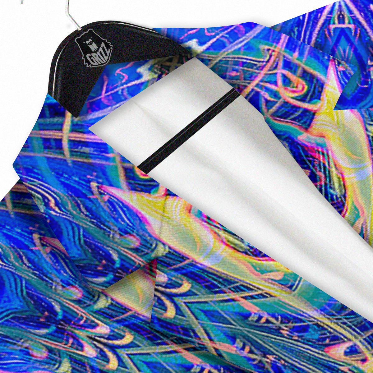 Kaleidoscope Blue Print Men's Sport Coat-grizzshop