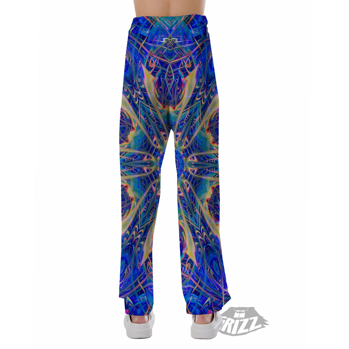 Kaleidoscope Blue Print Pajama Pants-grizzshop