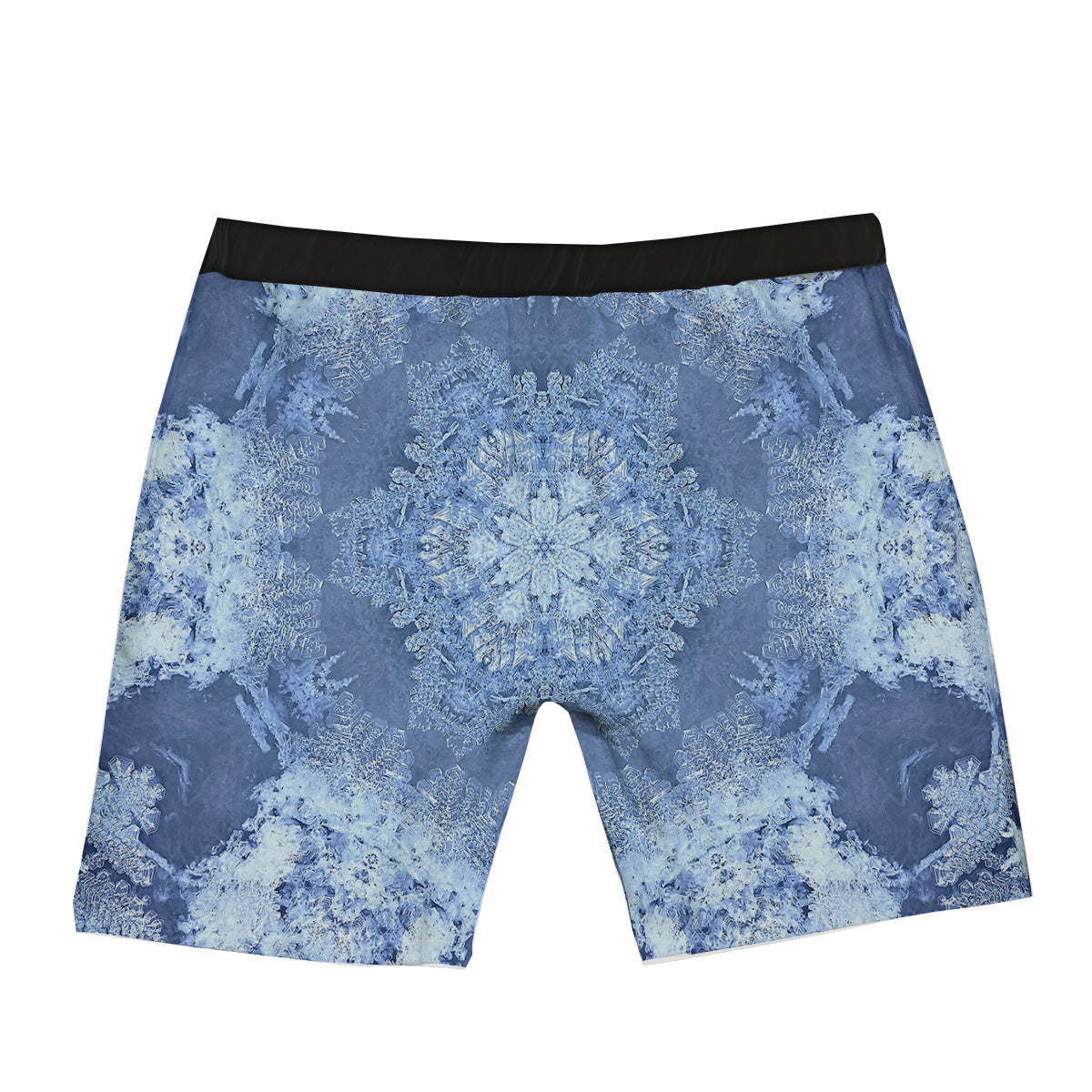 Kaleidoscope Blue Snowflake Print Boxer Briefs-grizzshop