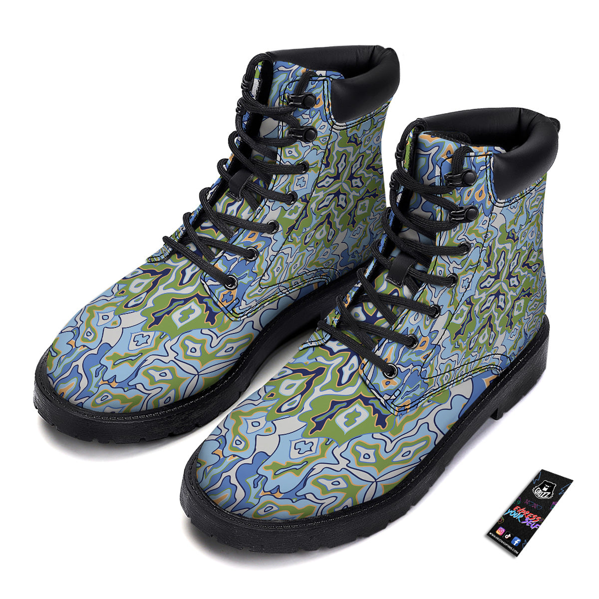 Kaleidoscope Boho Print Boots-grizzshop