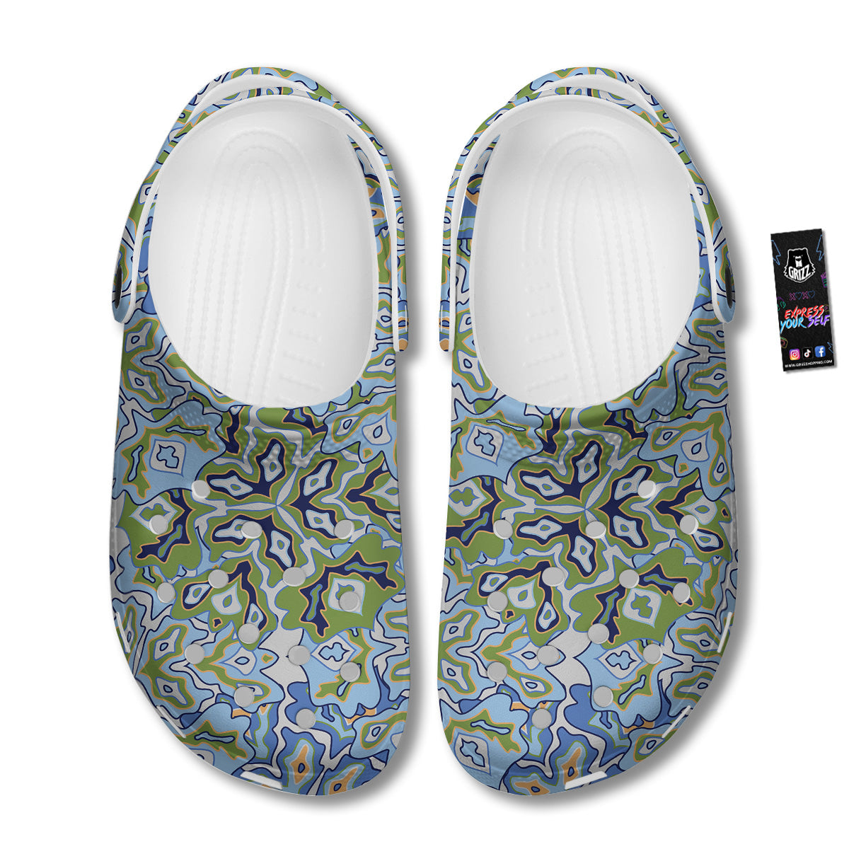Kaleidoscope Boho Print Clog-grizzshop
