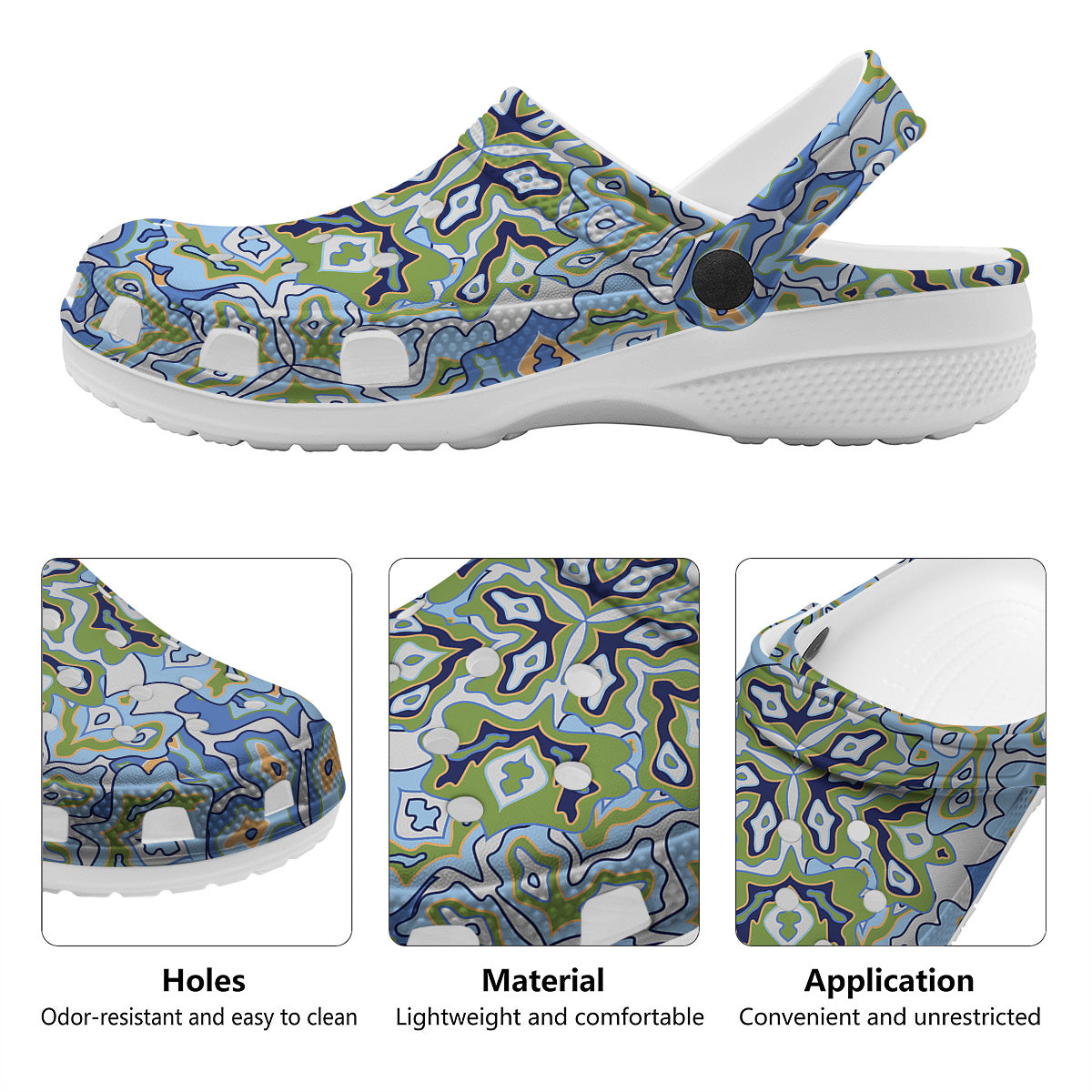 Kaleidoscope Boho Print Clog-grizzshop