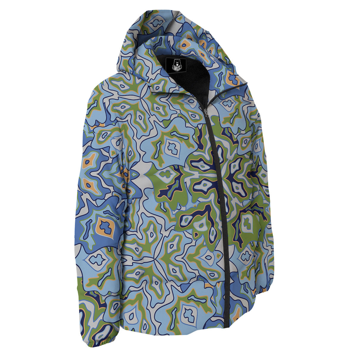 Kaleidoscope Boho Print Down Jacket-grizzshop