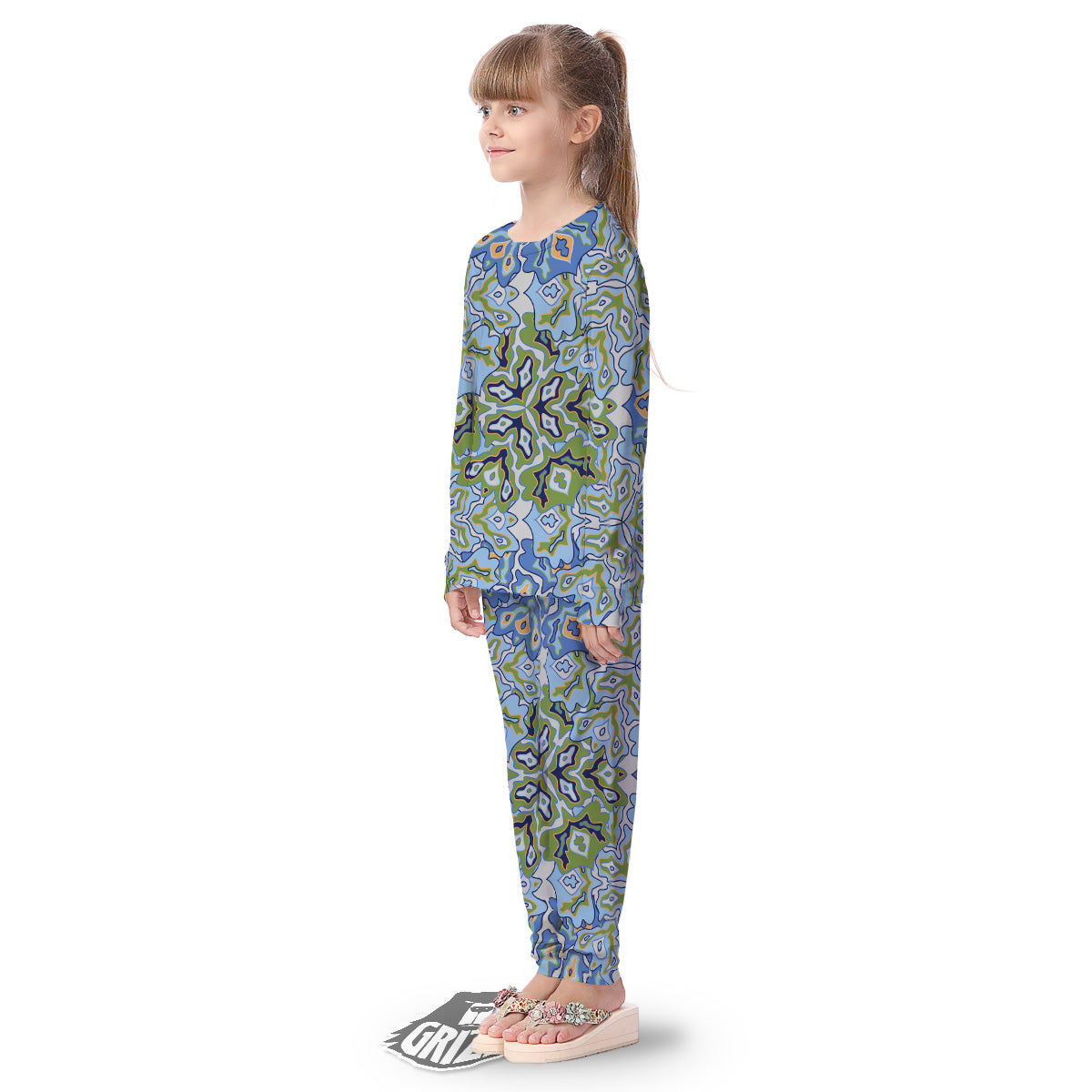 Kaleidoscope Boho Print Kid's Pajamas-grizzshop