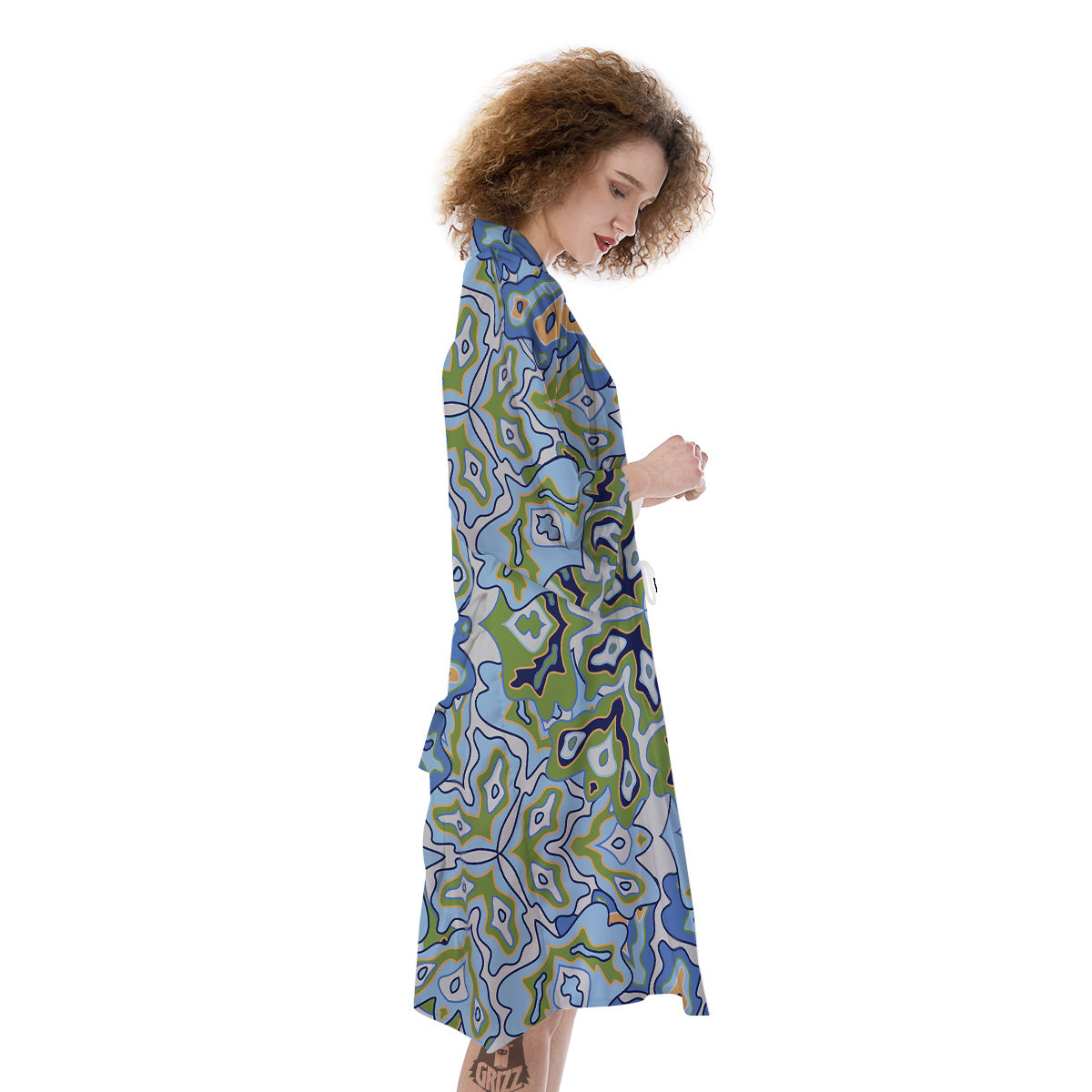 Kaleidoscope Boho Print Kimono-grizzshop