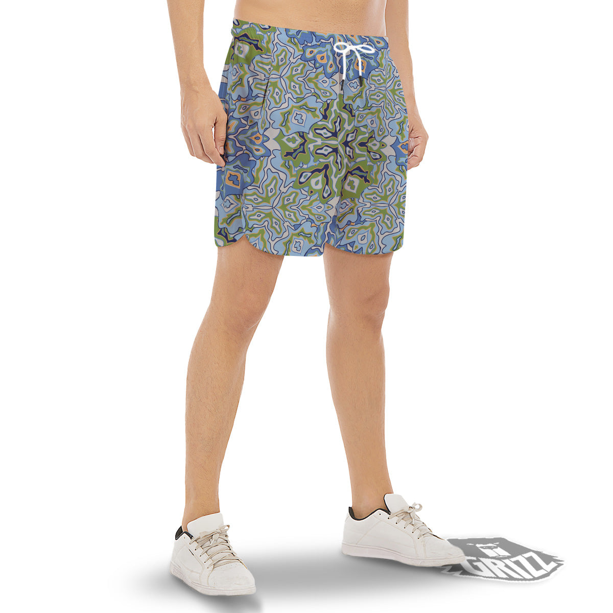 Kaleidoscope Boho Print Men's Gym Shorts-grizzshop