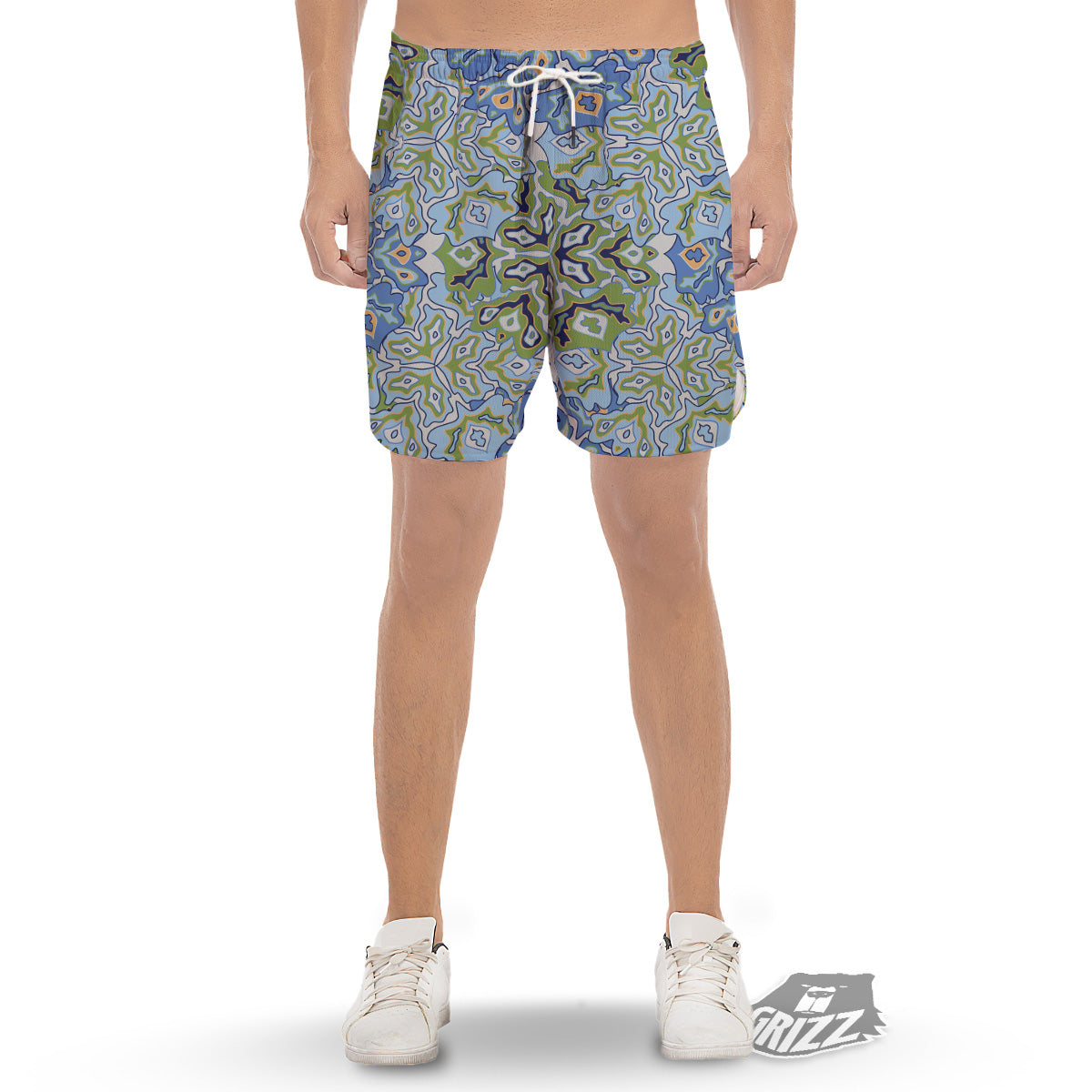 Kaleidoscope Boho Print Men's Gym Shorts-grizzshop