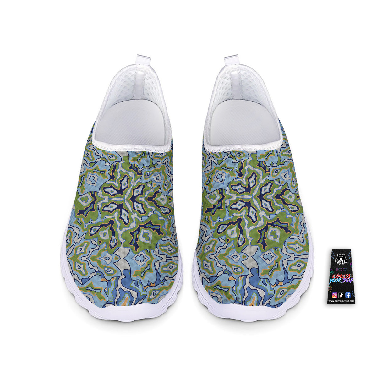 Kaleidoscope Boho Print Nurse Shoes-grizzshop