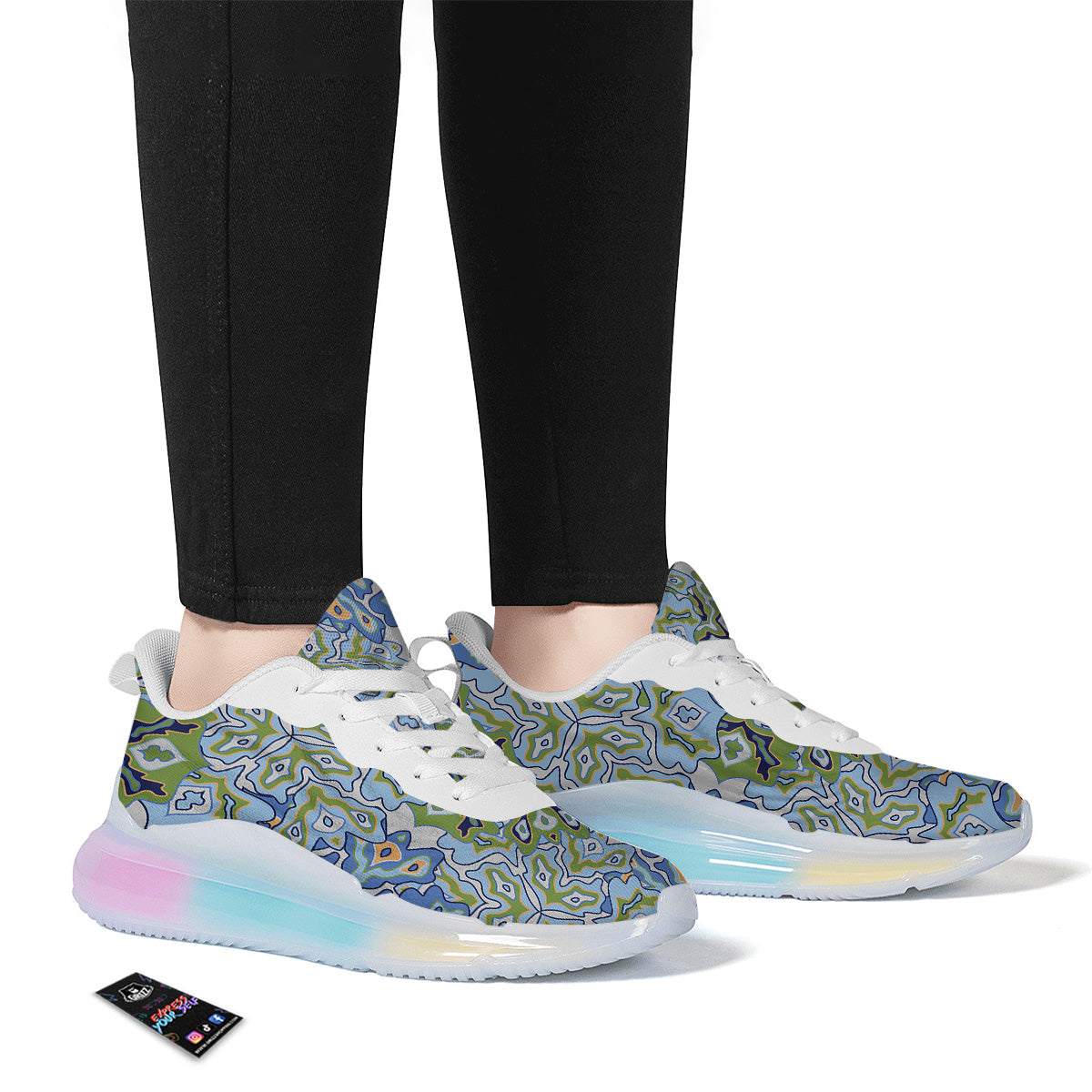 Kaleidoscope Boho Print Running Sneakers-grizzshop