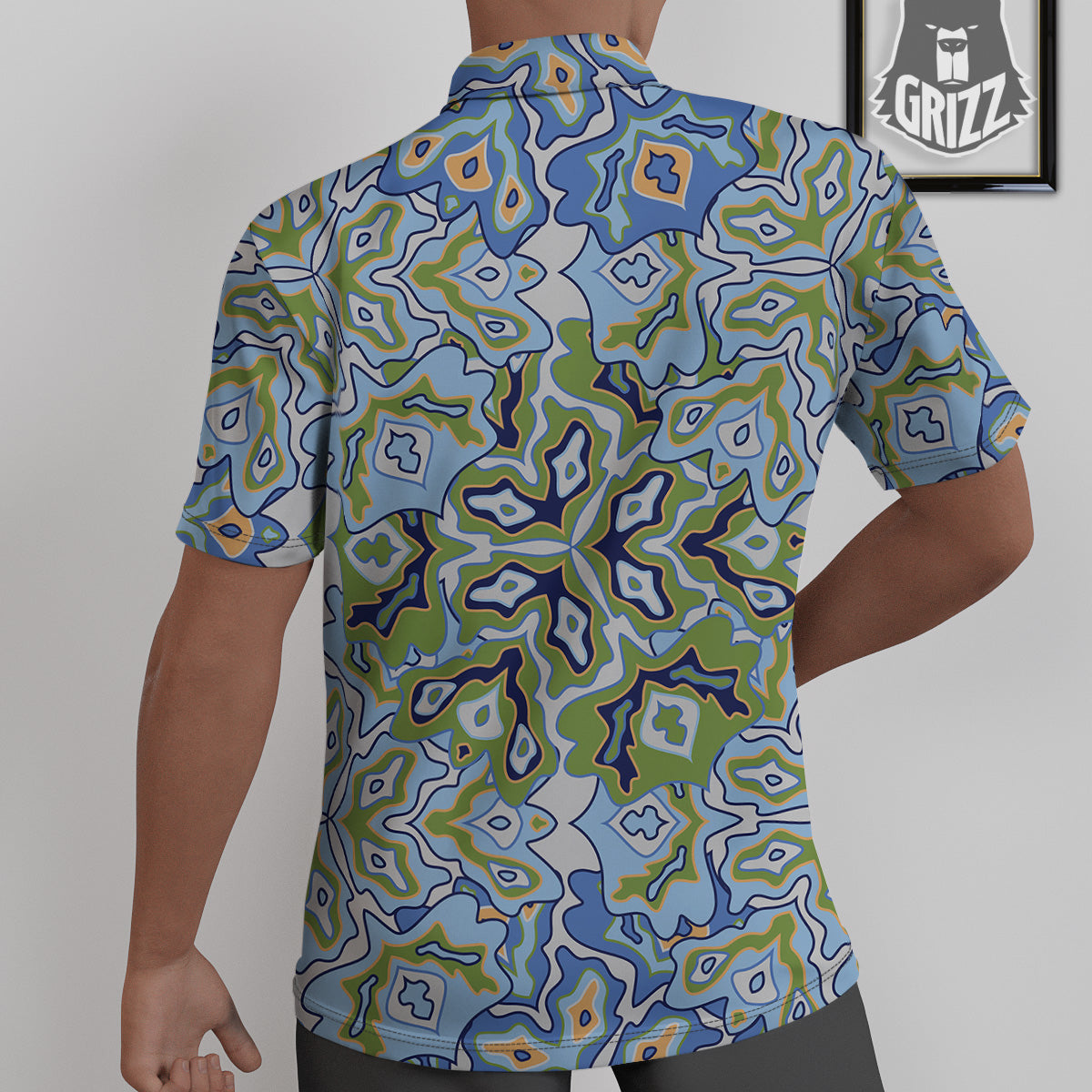 Kaleidoscope Boho Print Untucked Shirts-grizzshop