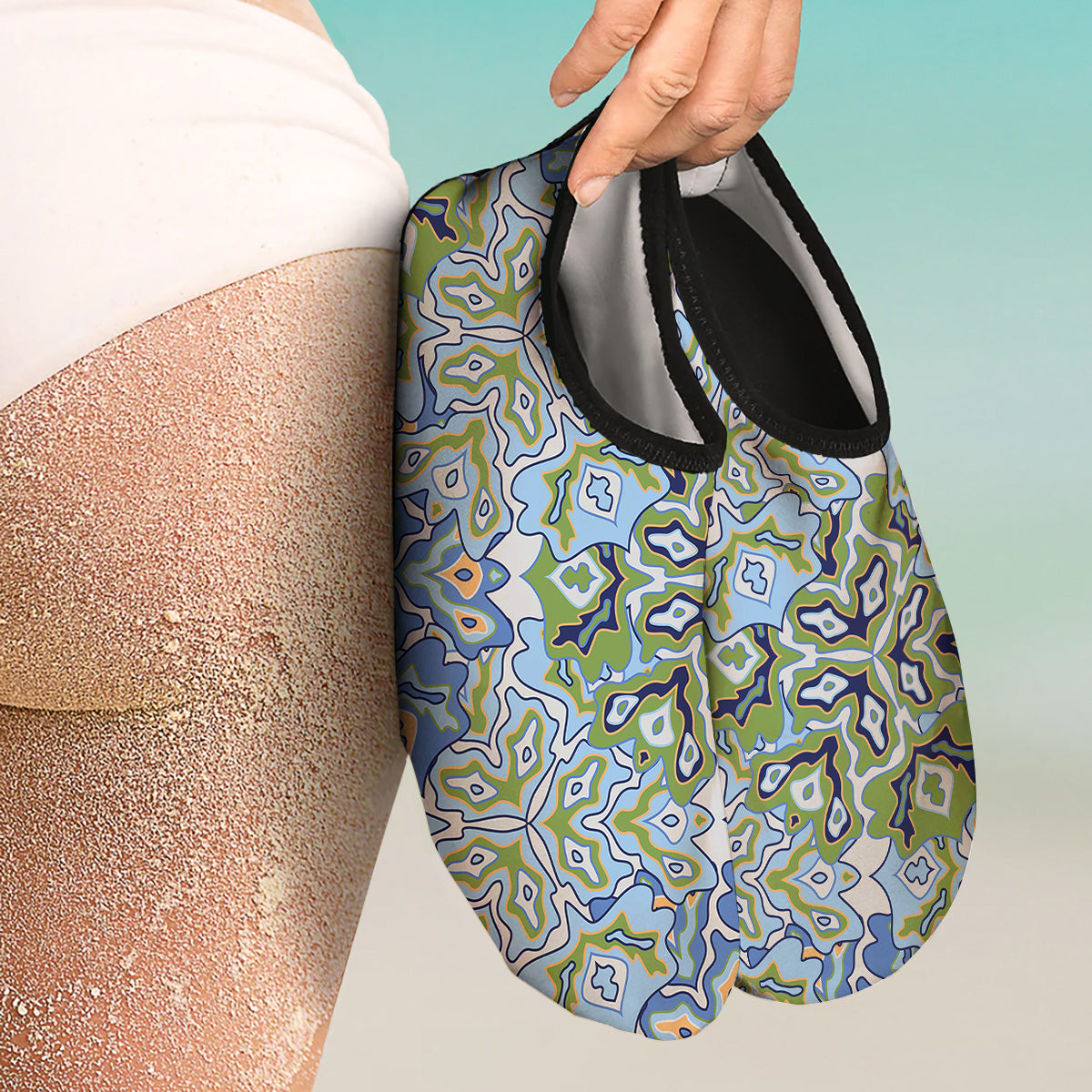 Kaleidoscope Boho Print Water Shoes-grizzshop