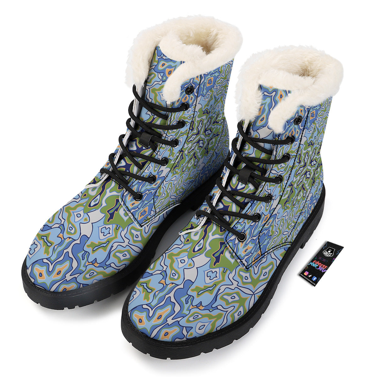 Kaleidoscope Boho Print Winter Boots-grizzshop