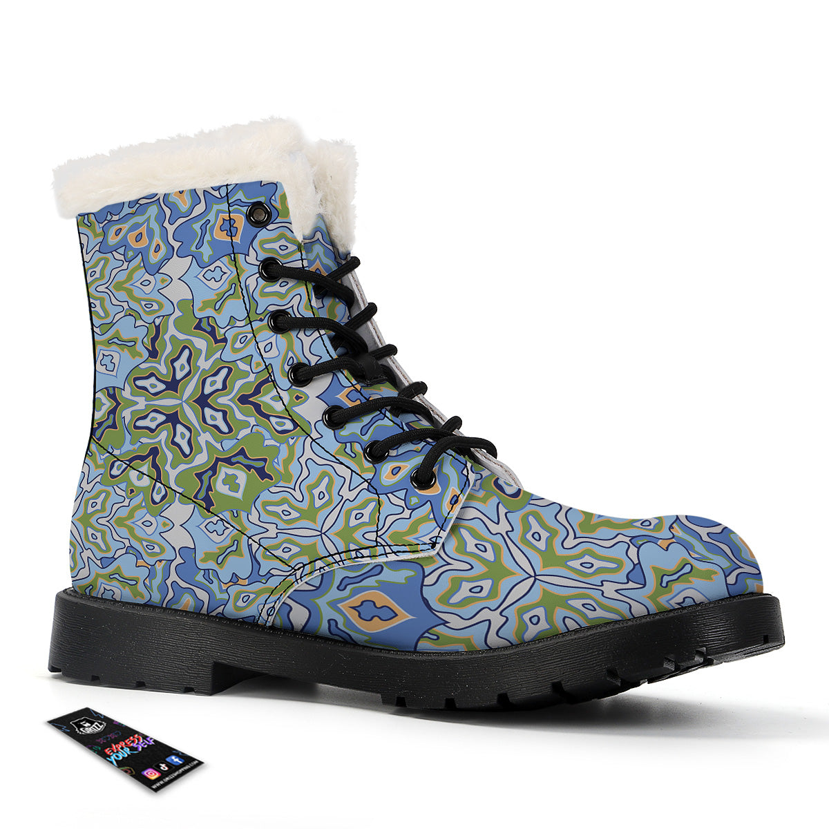 Kaleidoscope Boho Print Winter Boots-grizzshop
