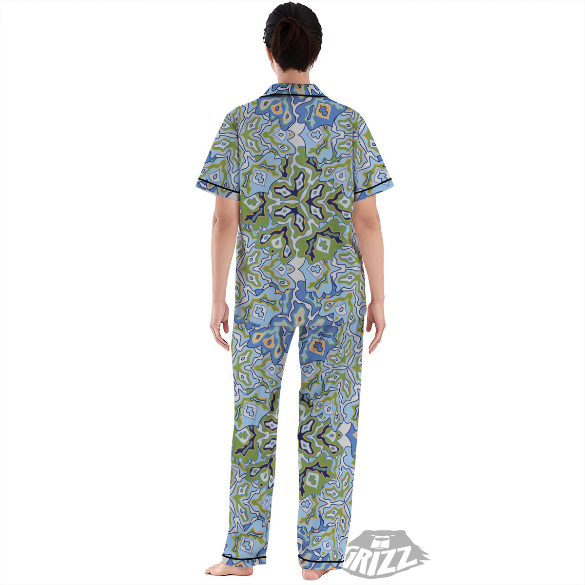 Kaleidoscope Boho Print Women's Pajamas Set-grizzshop