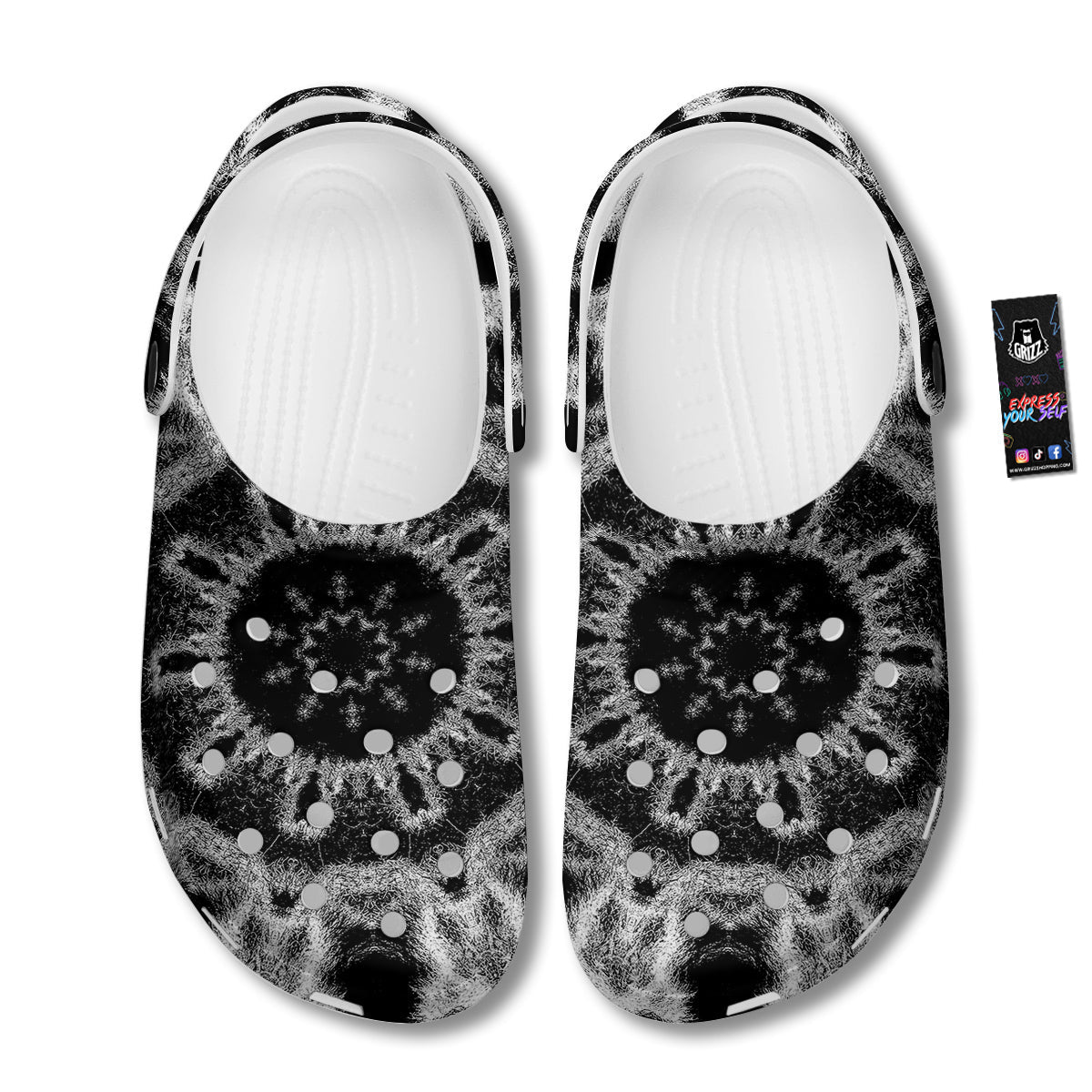 Kaleidoscope Cloud Dark Print Clog-grizzshop