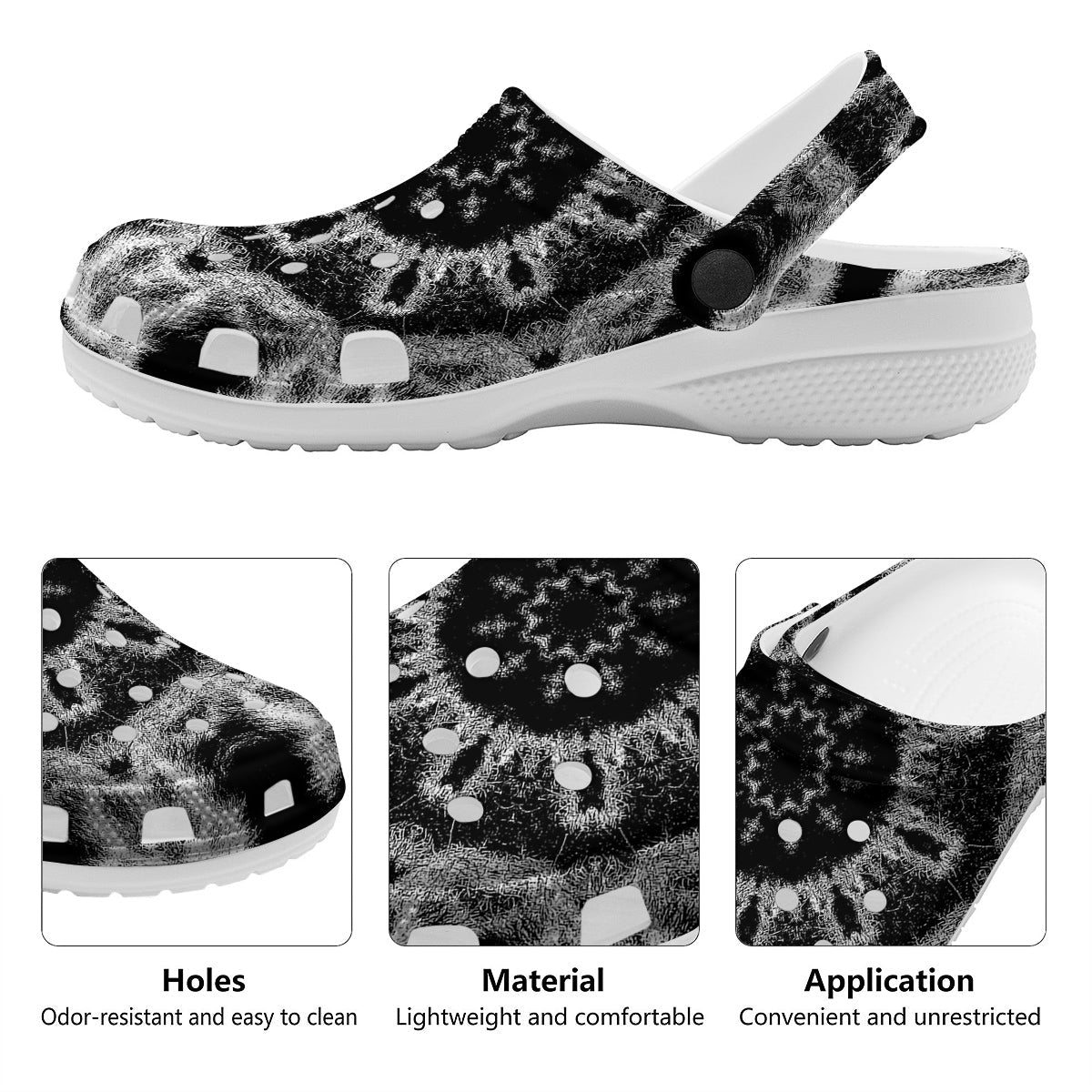Kaleidoscope Cloud Dark Print Clog-grizzshop
