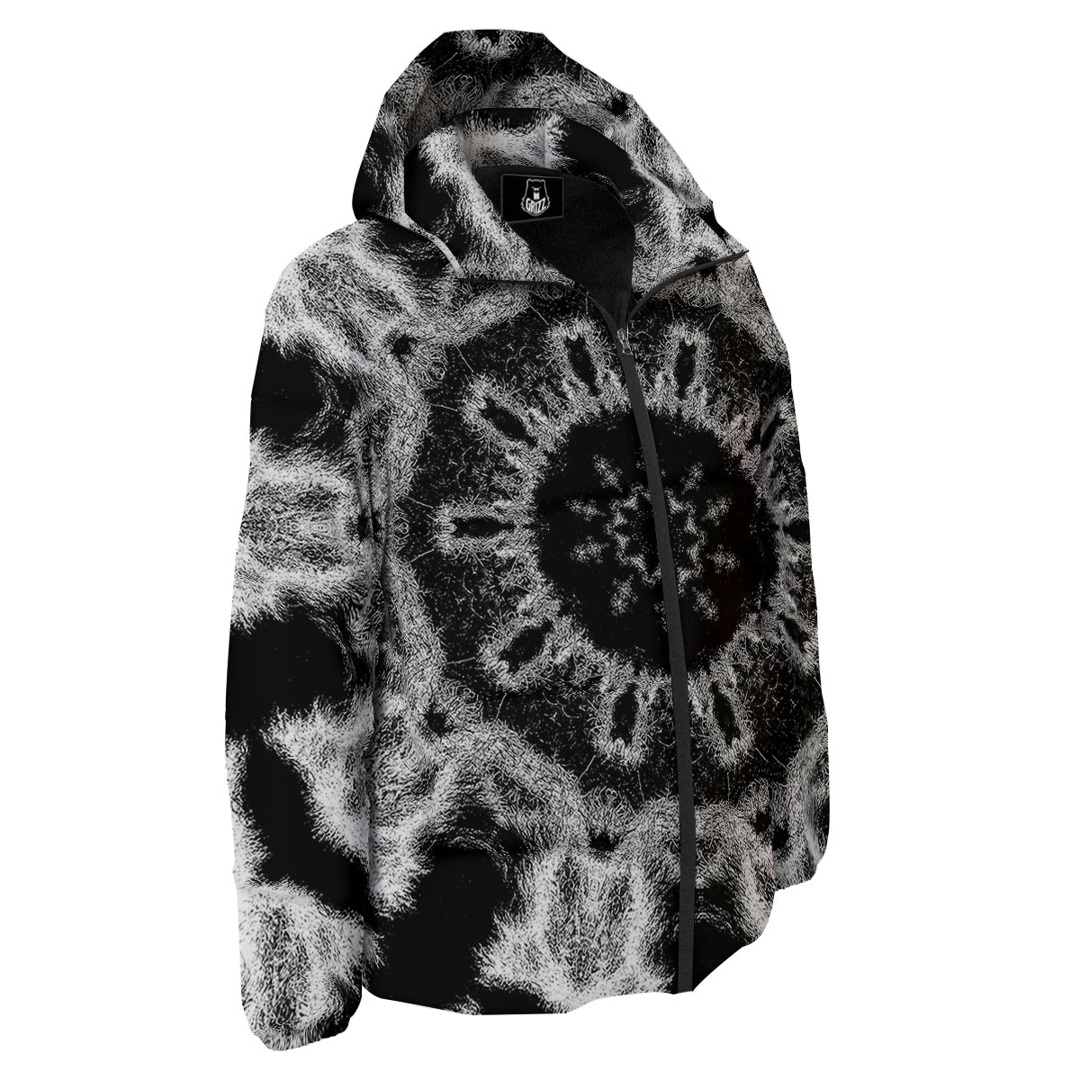 Kaleidoscope Cloud Dark Print Down Jacket-grizzshop