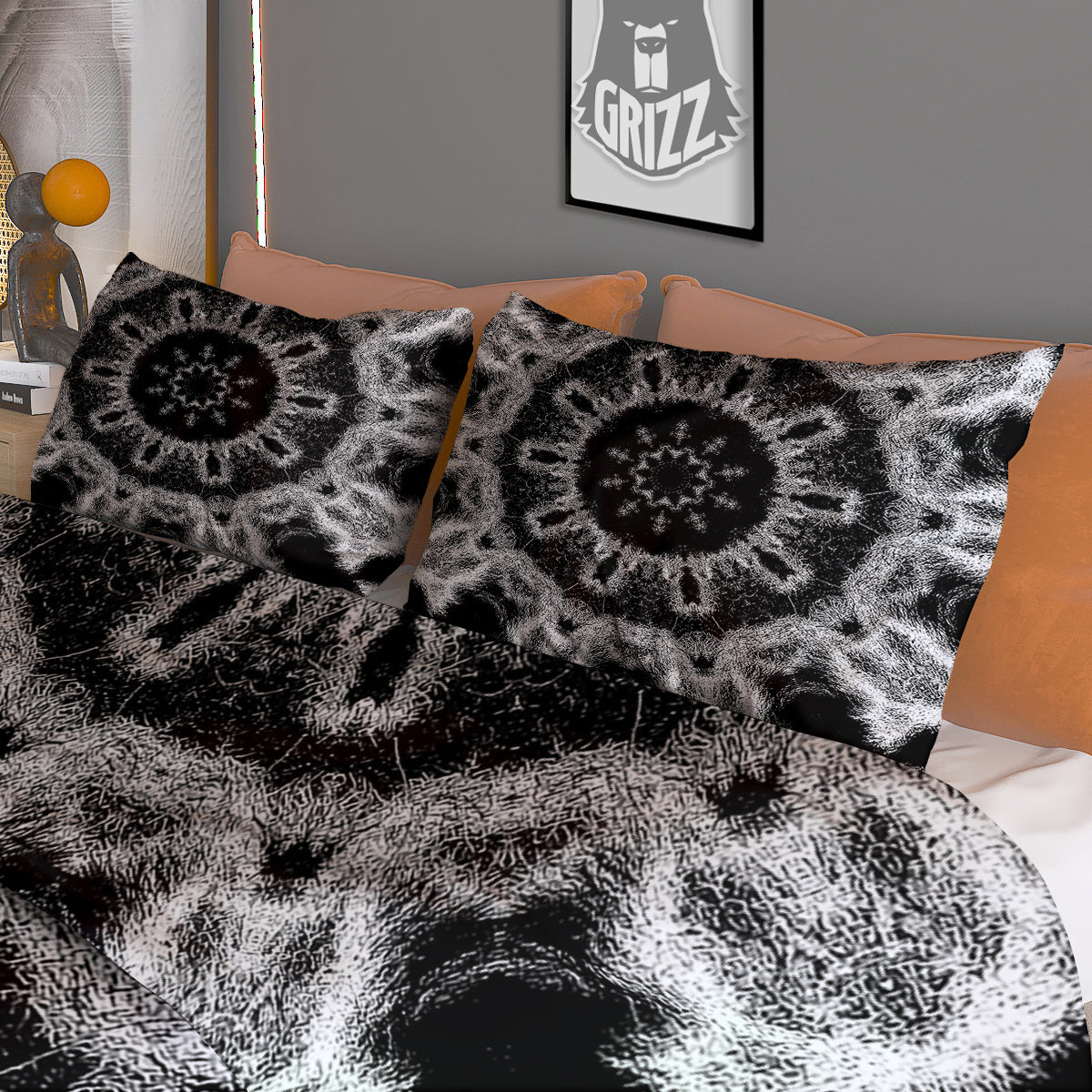 Kaleidoscope Cloud Dark Print Duvet Cover Bedding Set