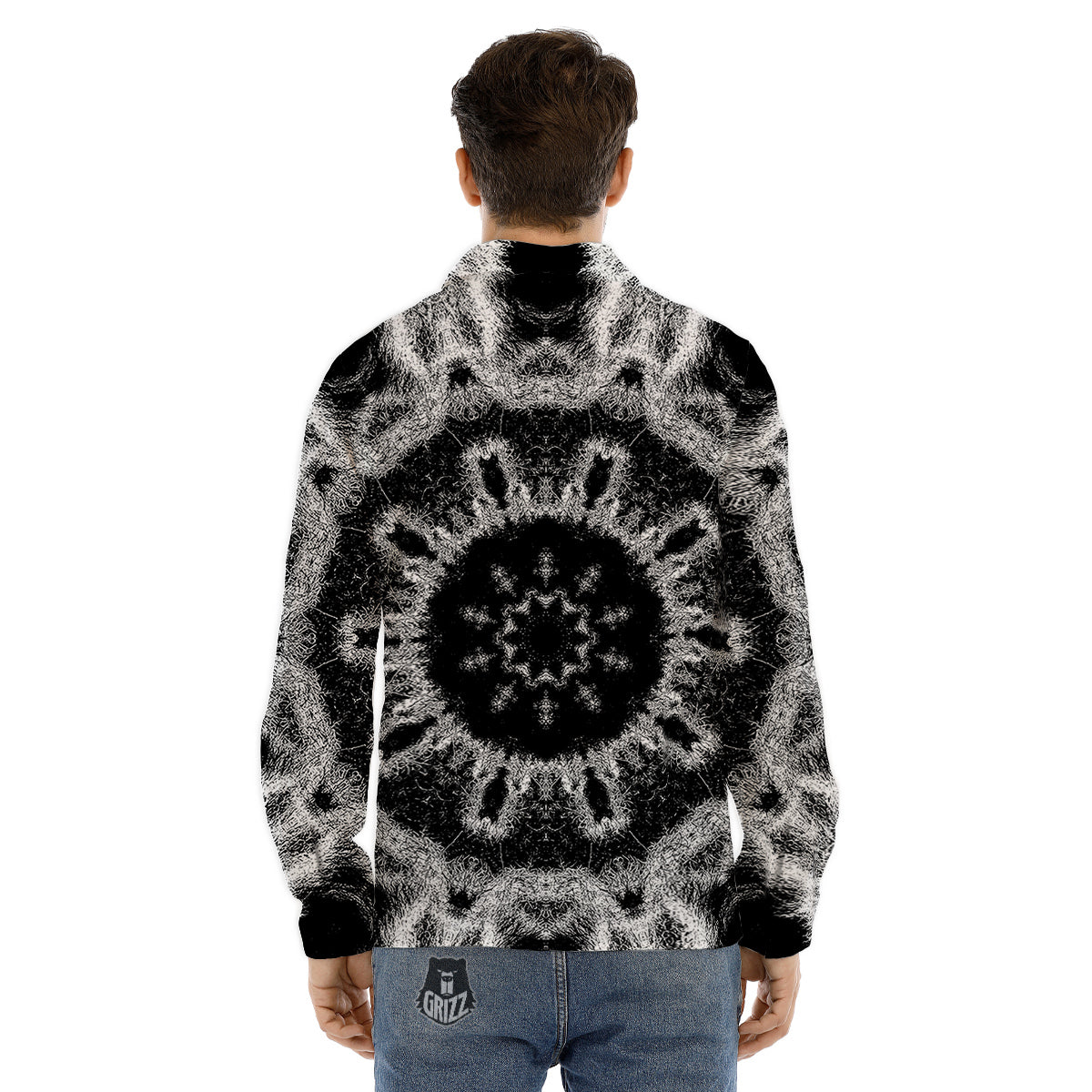 Kaleidoscope Cloud Dark Print Men's Dress Shirts-grizzshop