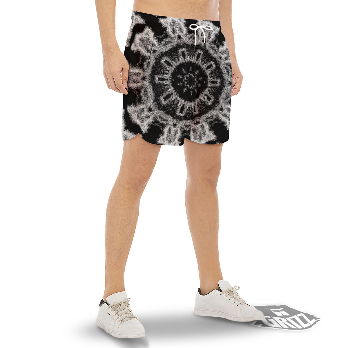 Kaleidoscope Cloud Dark Print Men's Gym Shorts-grizzshop