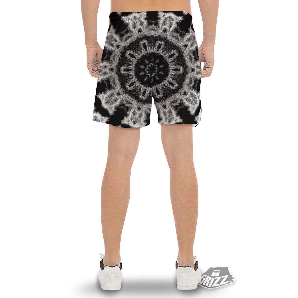 Kaleidoscope Cloud Dark Print Men's Gym Shorts-grizzshop