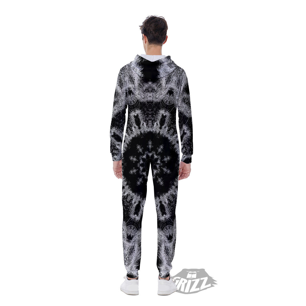 Kaleidoscope Cloud Dark Print Men's Jumpsuit-grizzshop