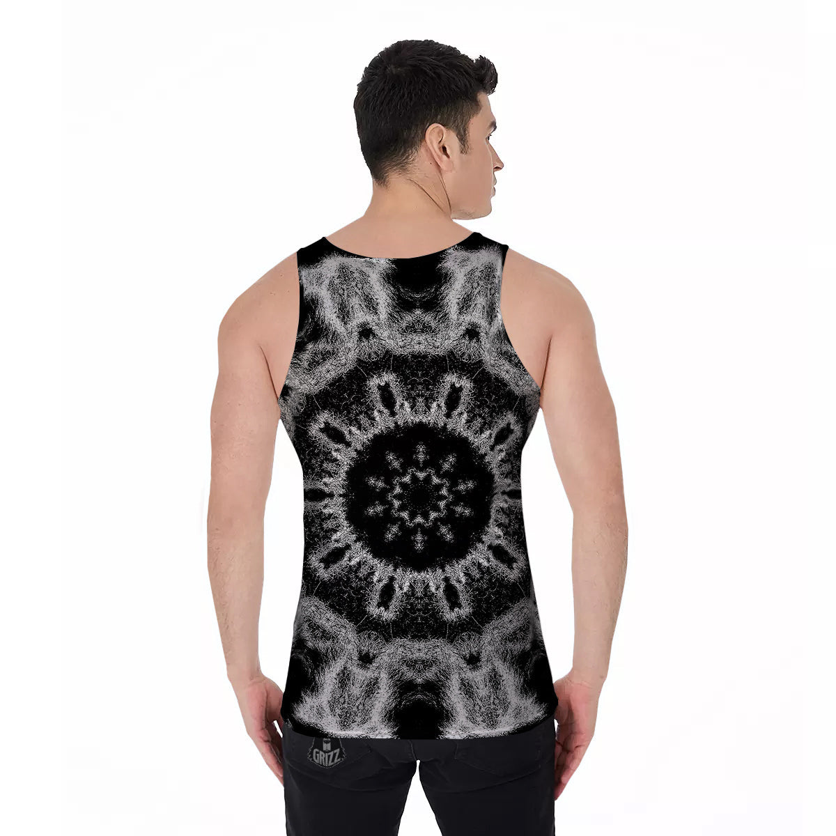 Kaleidoscope Cloud Dark Print Men's Tank Top-grizzshop