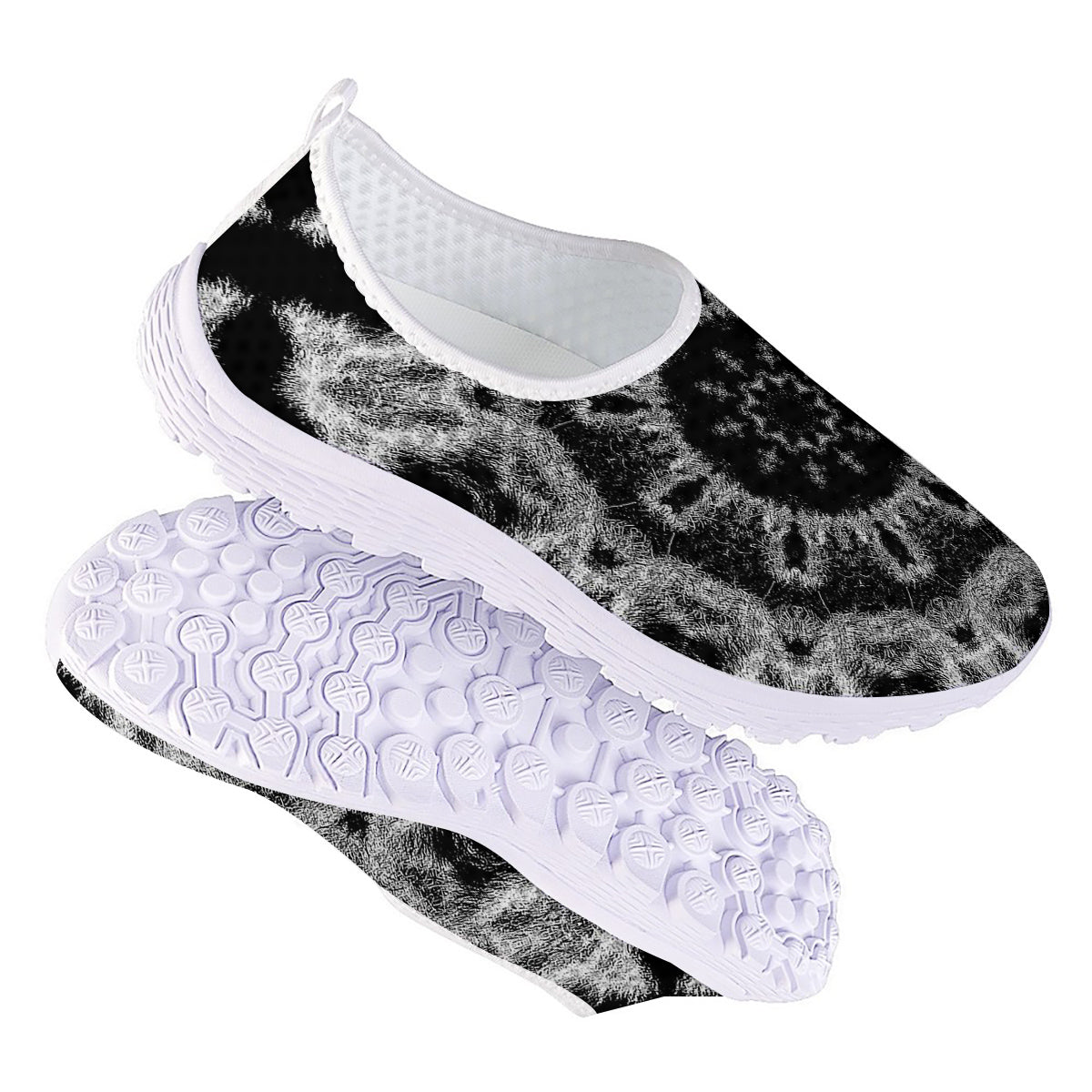 Kaleidoscope Cloud Dark Print Nurse Shoes-grizzshop