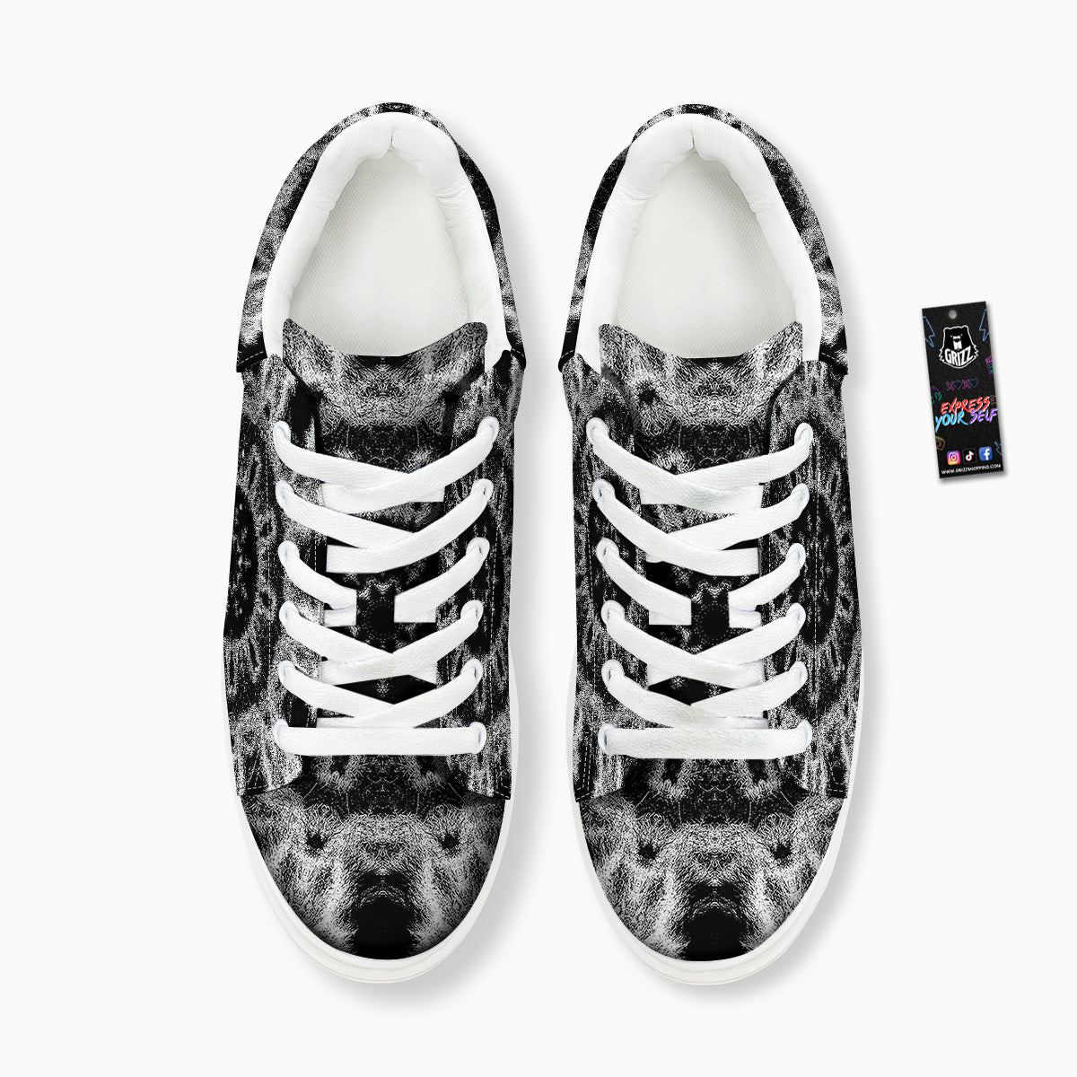 Kaleidoscope Cloud Dark Print Platform Shoes-grizzshop
