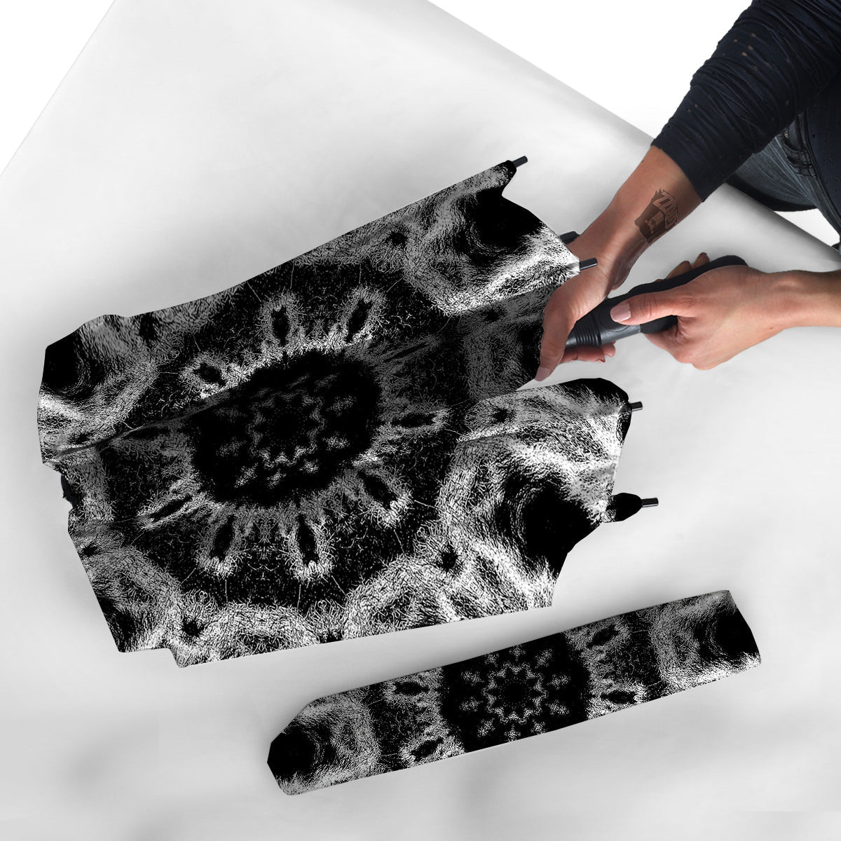 Kaleidoscope Cloud Dark Print Umbrella-grizzshop