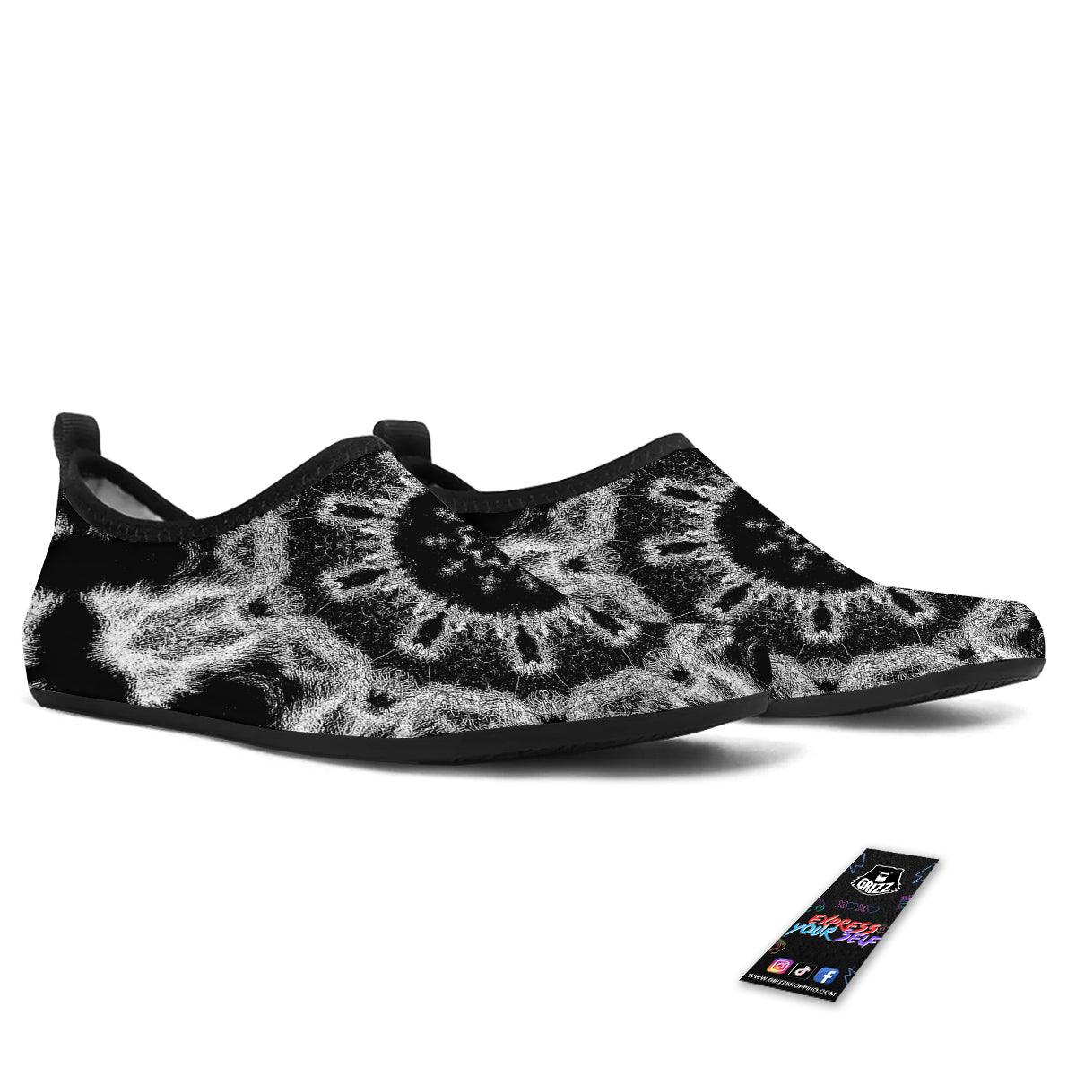 Kaleidoscope Cloud Dark Print Water Shoes-grizzshop