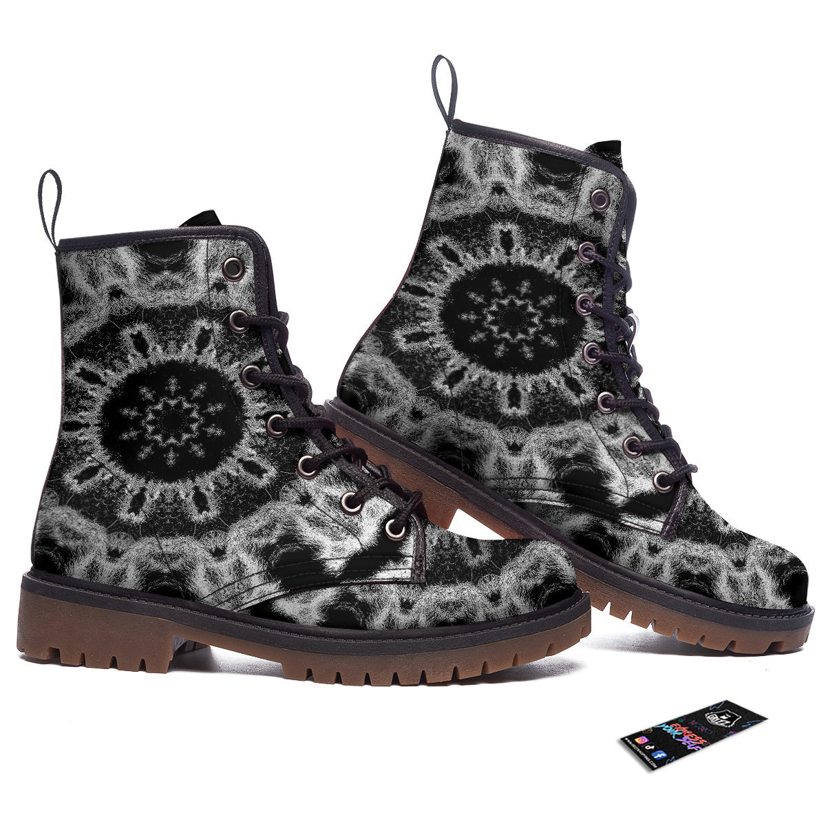 Kaleidoscope Cloud Dark Print Work Boots-grizzshop