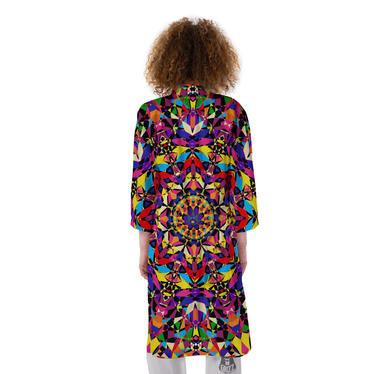 Kaleidoscope Colorful Print Kimono-grizzshop