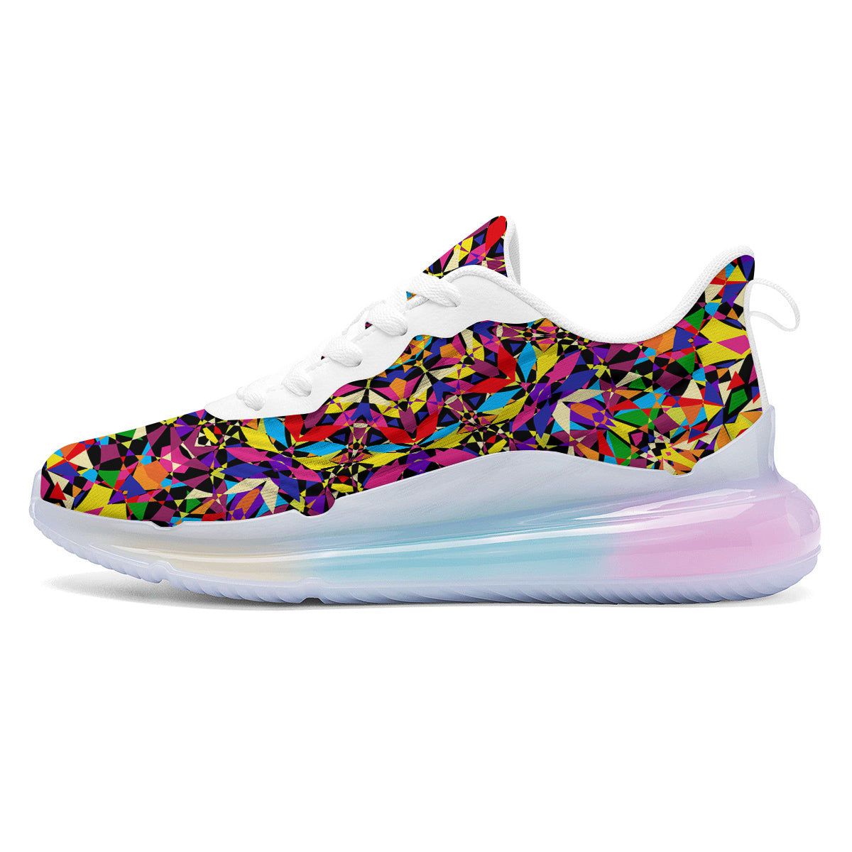 Kaleidoscope Colorful Print Running Sneakers-grizzshop