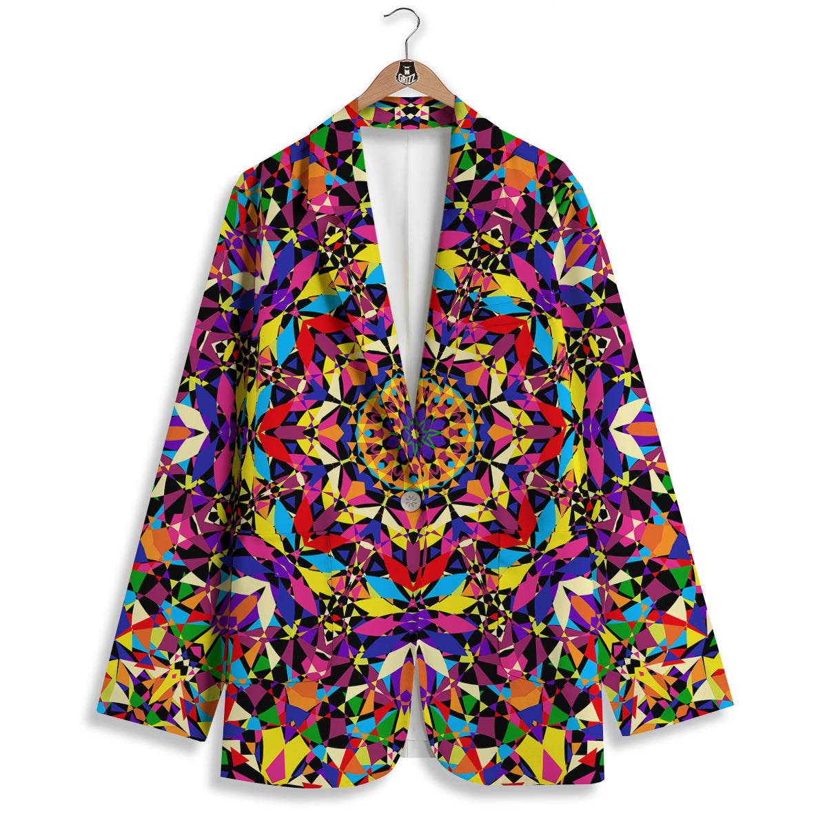 Kaleidoscope Colorful Print Women's Blazer-grizzshop