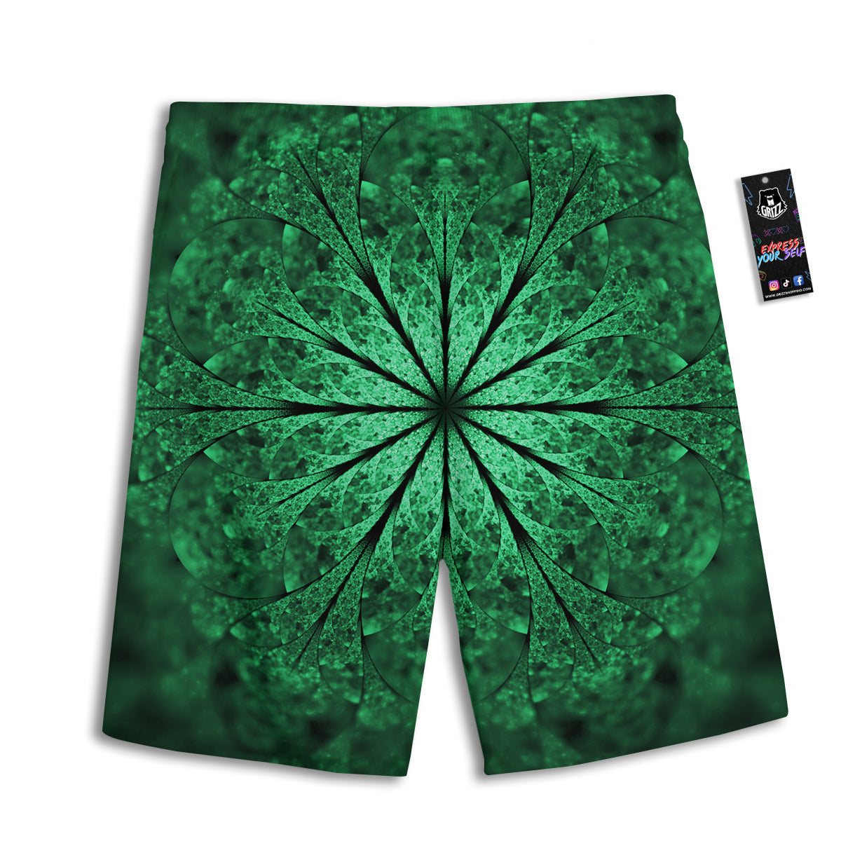 Lunar Phase Mystical Print Men's Athletic Shorts