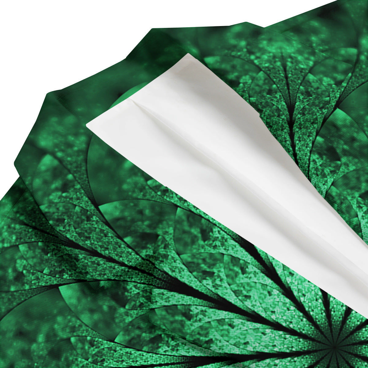 Kaleidoscope Dark Green Print Men's Blazer-grizzshop