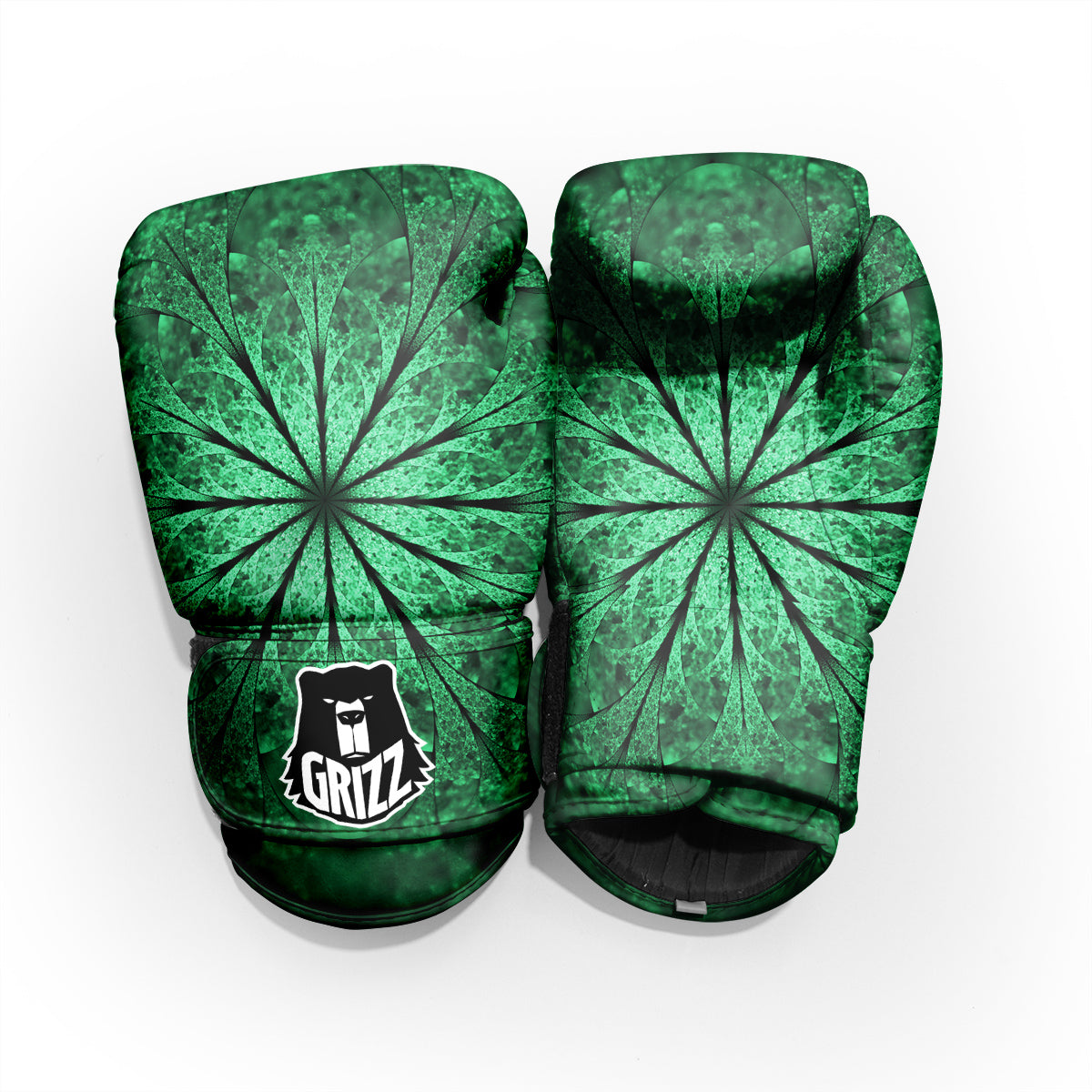 Kaleidoscope Dark Green Print Pro Boxing Glove