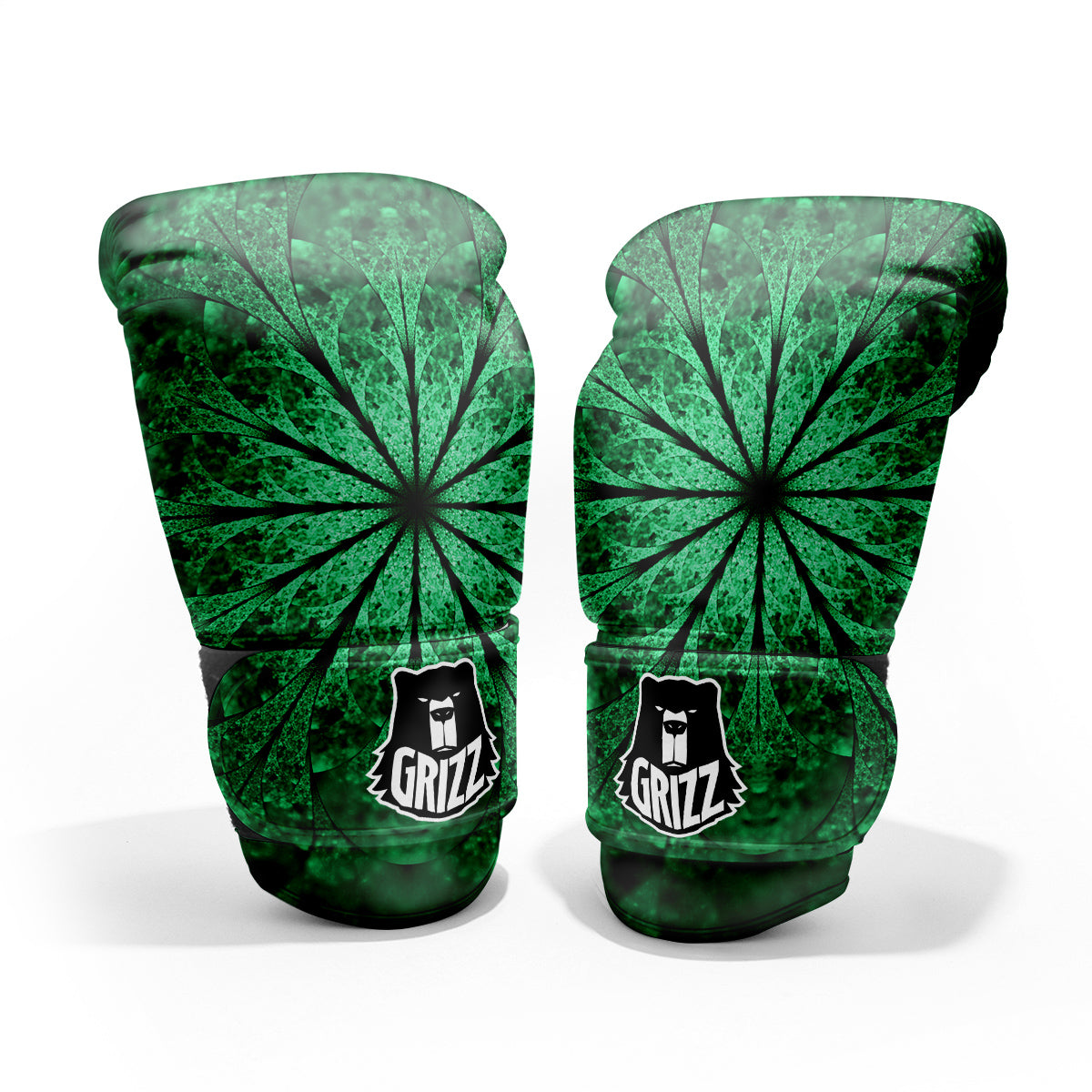Kaleidoscope Dark Green Print Pro Boxing Glove