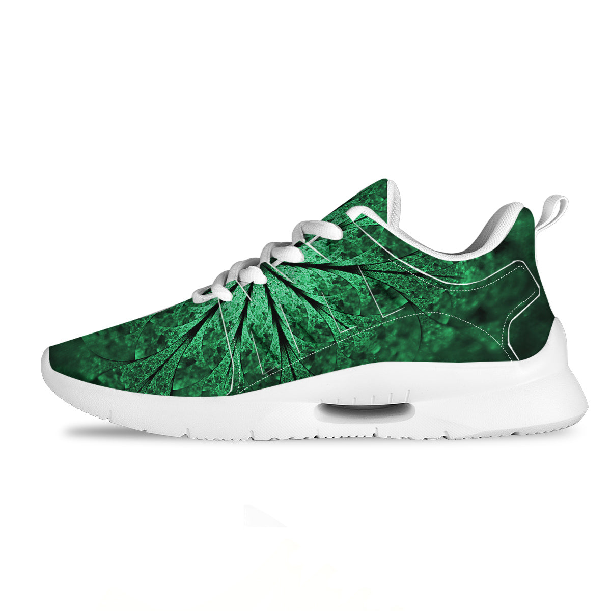 Kaleidoscope Dark Green Print Tennis Shoes-grizzshop