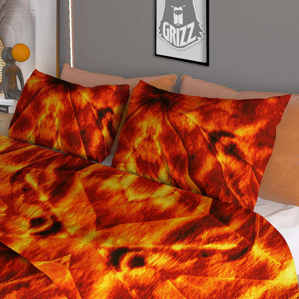 Kaleidoscope Flame Print Duvet Cover Bedding Set