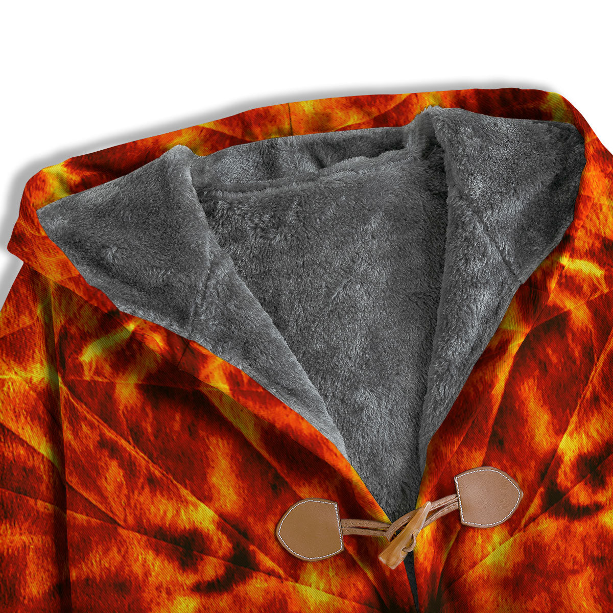 Kaleidoscope Flame Print Men's Windbreaker Jacket-grizzshop