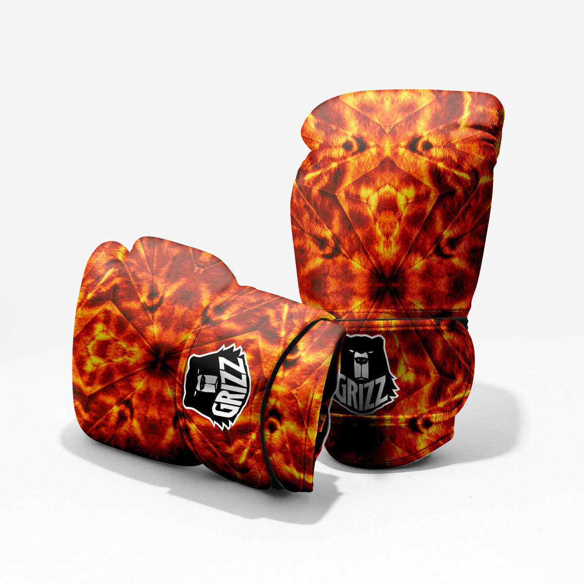 Kaleidoscope Flame Print Pro Boxing Glove