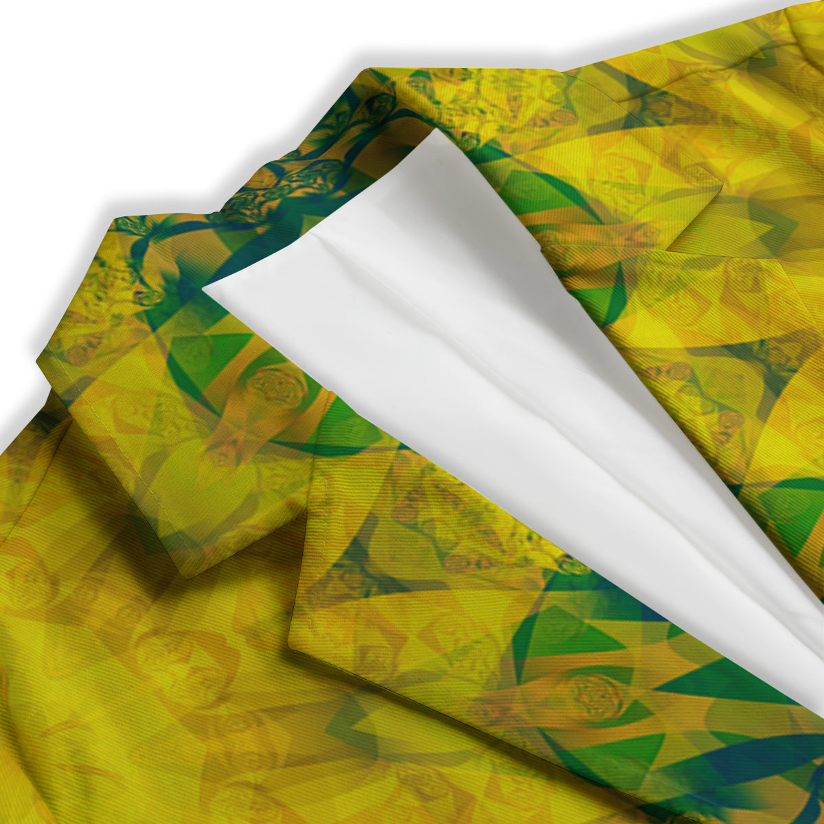 Kaleidoscope Flower Yellow Print Pattern Women's Blazer-grizzshop