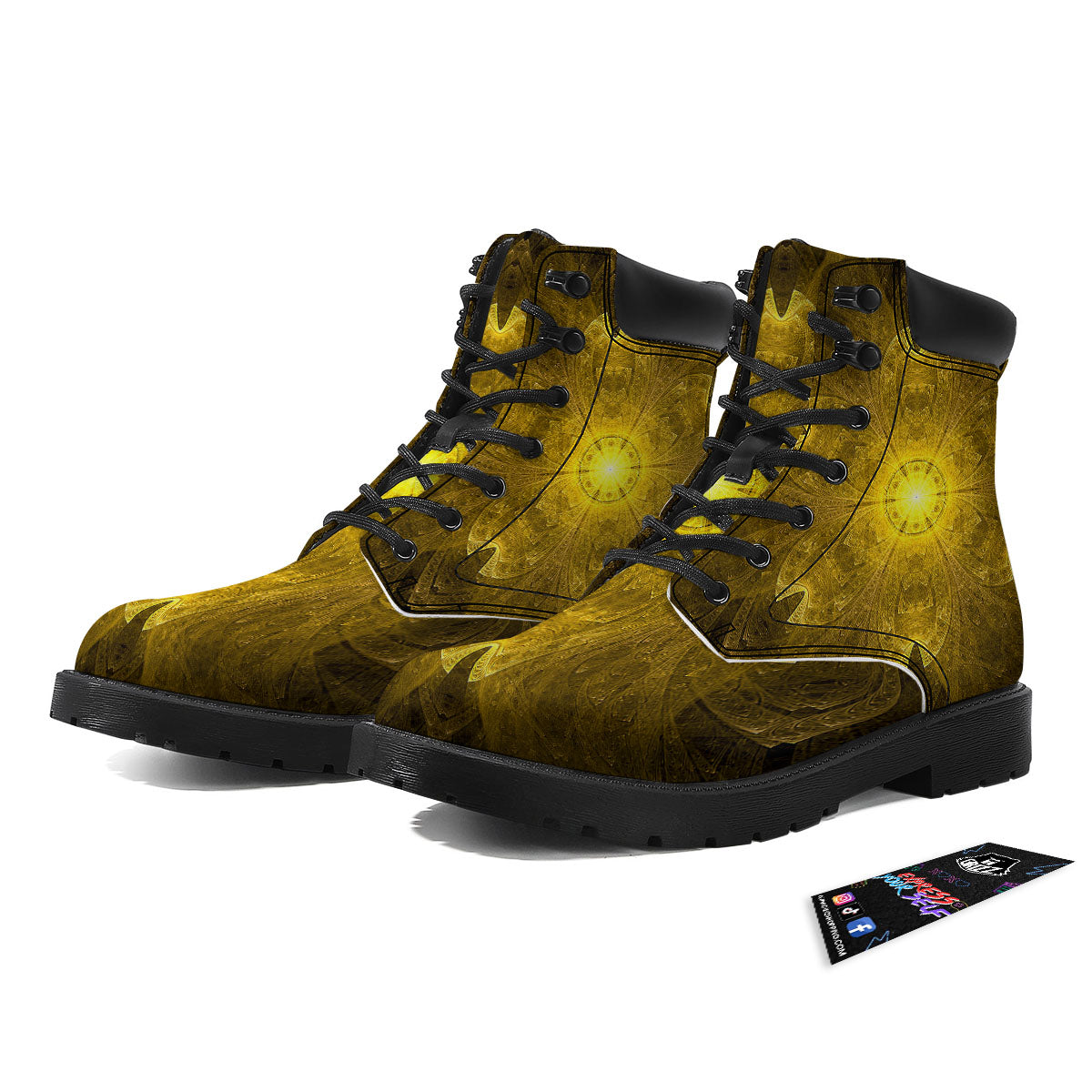 Kaleidoscope Golden Print Boots-grizzshop
