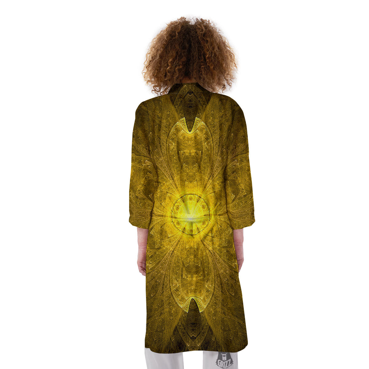 Kaleidoscope Golden Print Kimono-grizzshop