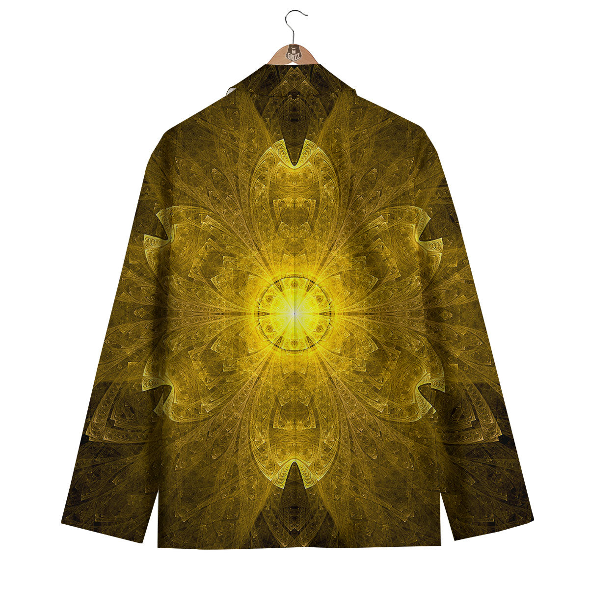 Kaleidoscope Golden Print Men's Blazer-grizzshop