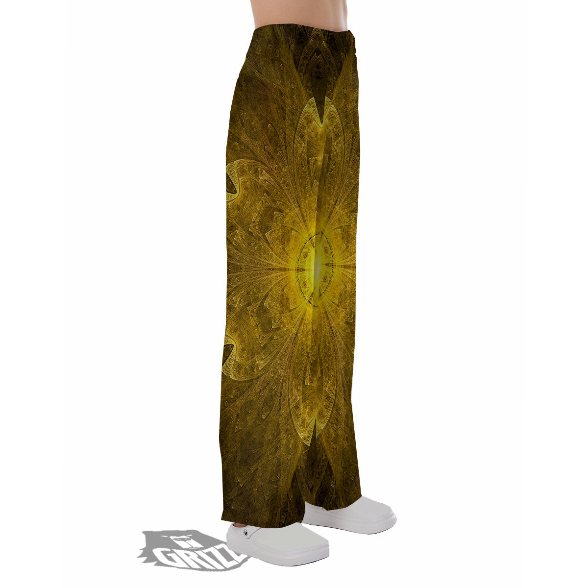 Kaleidoscope Golden Print Pajama Pants-grizzshop