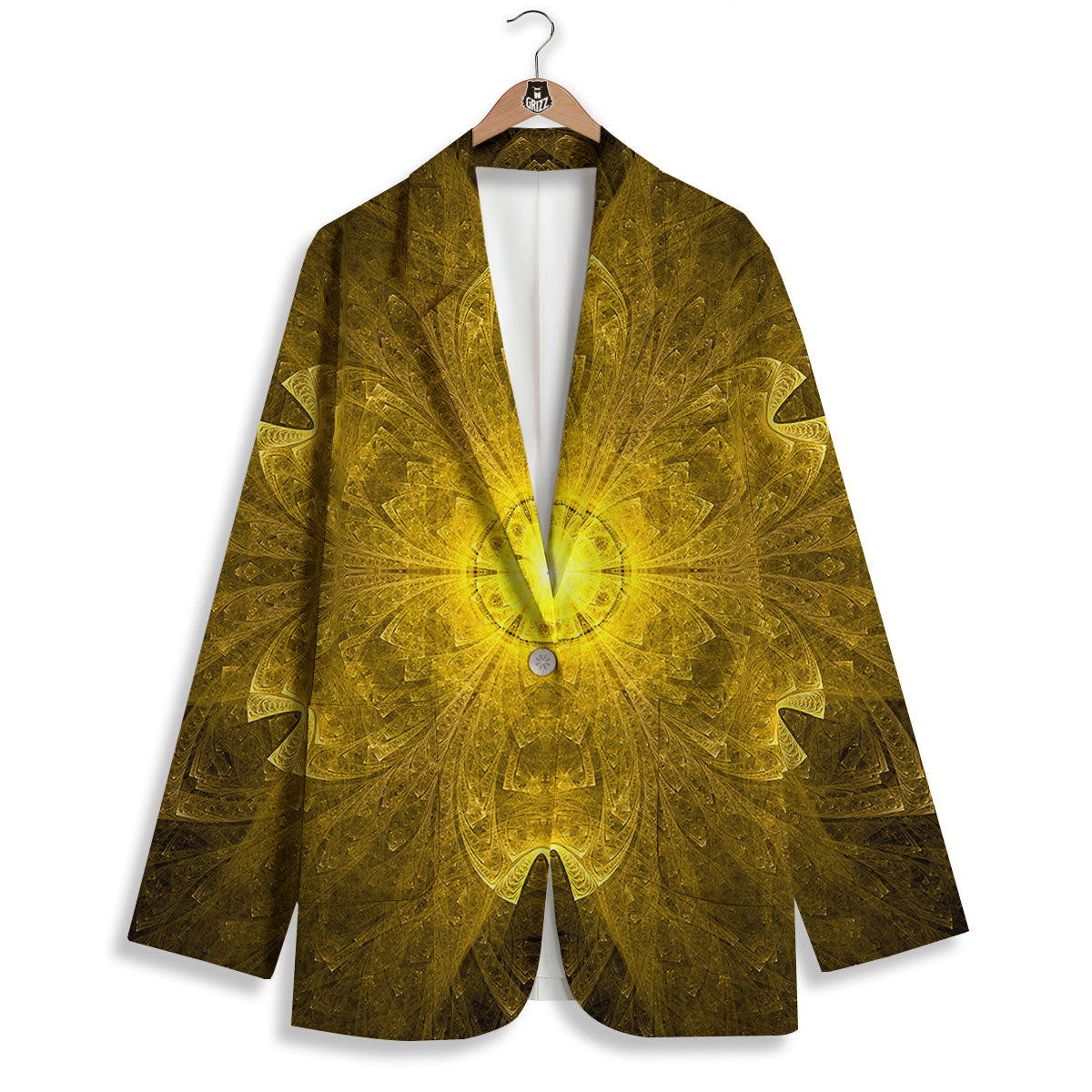 Kaleidoscope Golden Print Women's Blazer-grizzshop